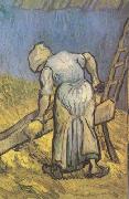 Vincent Van Gogh Peasant Woman Cutting Straw (nn04) oil painting on canvas